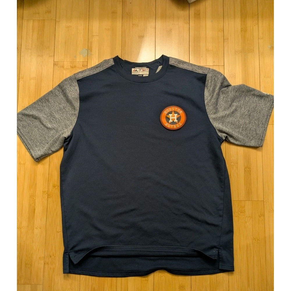 Houston Astros x Majestic Men's Team Issued Thermal Fleece XL T-Shirt • Large